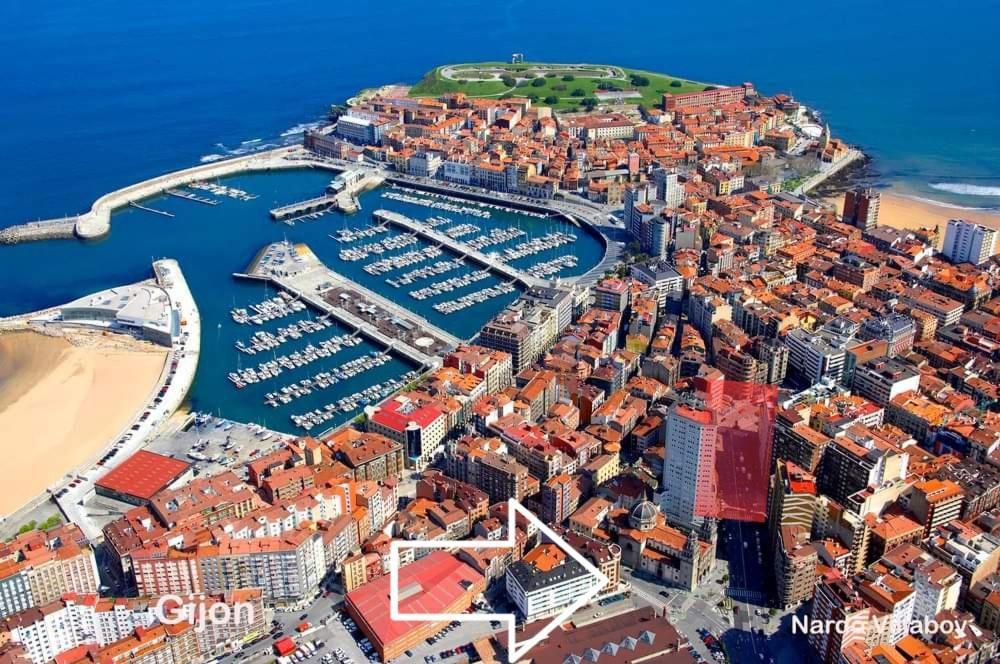 ヒホンPuerto Deportivo Centro - Wifiアパートメント エクステリア 写真